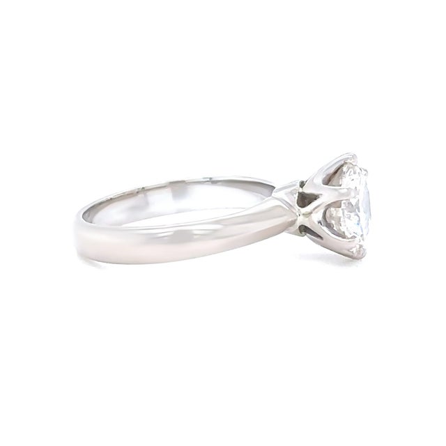 2020s 18ct White Gold Champagne Diamond Ring 1.35ct 3.63g, Size 3.75 For Sale - Image 5 of 6