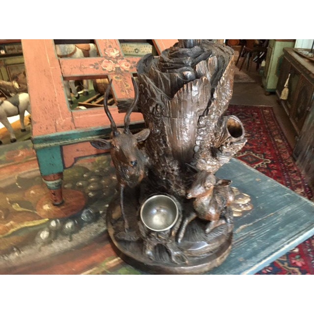 Antique Black Forest Carved Wood Humidor Cigar Box, Deer Stag Carving ...