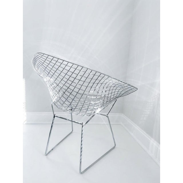 Vintage Knoll Harry Bertoia Diamond Lounge Chair - Polished Chrome Mid-Century Modern Icon For Sale In Atlanta - Image 6 of 8