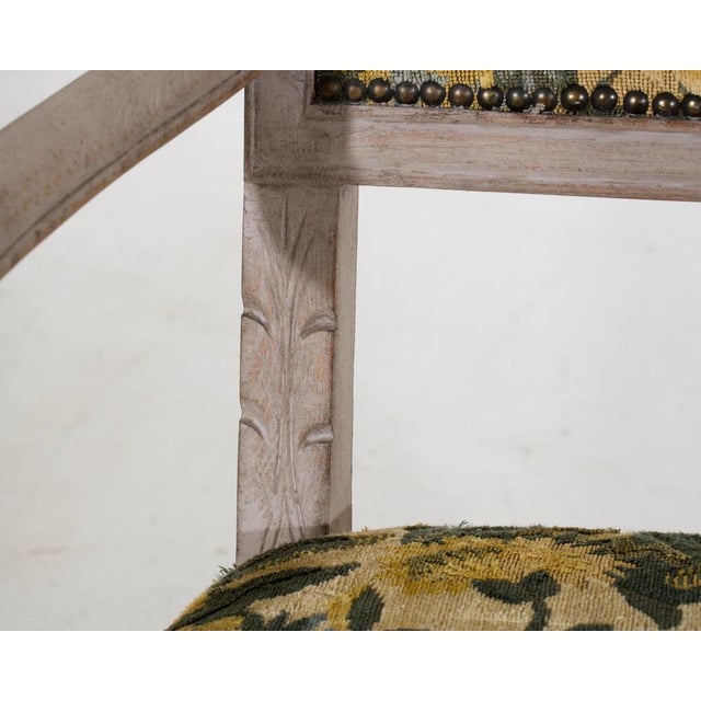 Brown Swedish Wing Back Armchair, 1750s For Sale - Image 8 of 11