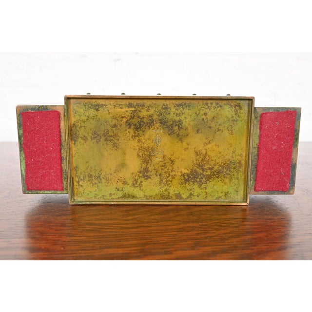 Heintz Arts & Crafts Sterling Silver on Bronze Cigar Box or Humidor For Sale - Image 10 of 12