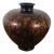 Late 20th Century Adelina Mottled Marbled Gold Amber Brown Bulbous Vase Urn Centerpiece For Sale