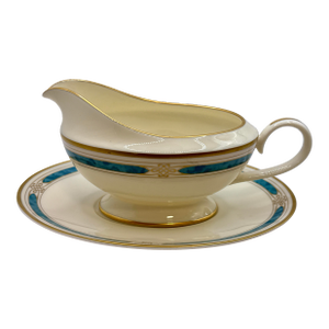 Gorham Gravy Boat & Underplate — 24k Gold, Mint Condition W/Original Stickers