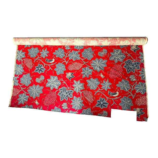 French Provincial "Les Oiseaux Enchantes" by China Seas/ Quadrille Fabrics Remnant, 3.89 Yards For Sale - Image 3 of 13