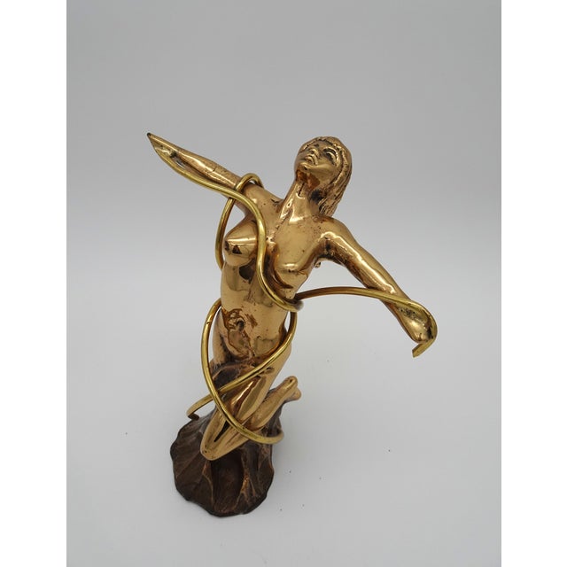 Brown Brutalist Bronze Nude Sculpture, 1970s For Sale - Image 8 of 10