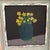 Textile Rustic Whimsical Framed Flowers in a Vase Artisan Painting For Sale - Image 7 of 9