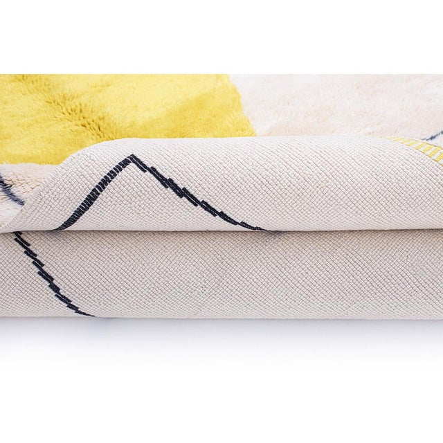 Textile Geometric Hand-Knotted Wool Rug by Azele Studio For Sale - Image 7 of 10