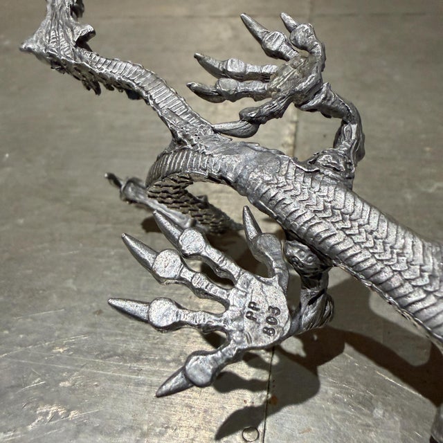 Vintage 1986 Ral Partha Pewter 2-Headed Guardian Dragon Miniature For Sale - Image 14 of 16