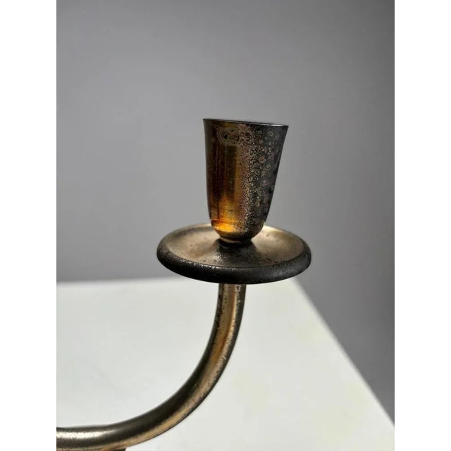 Mid-Century Metal Candleholder by Gio Ponti, Italy, 1950s For Sale - Image 6 of 7