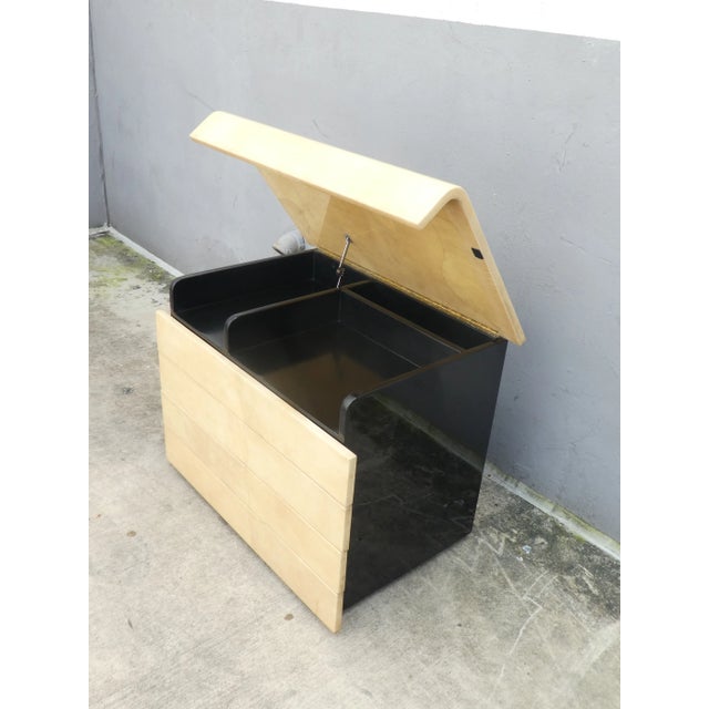 1970s Seductive 1970's Lift Top Goat Skin Chest of Drawers For Sale - Image 5 of 13