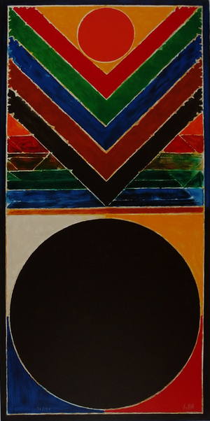 Sayed Haider Raza, Tree and Bindu, Original Lithograph