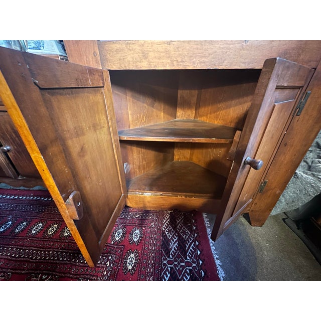 Antique Maple Corner Shelf With Cabinet For Sale In Denver - Image 6 of 9