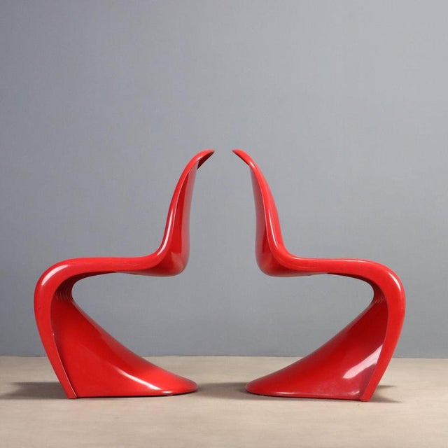 Panton Chairs by Verner Panton for Vitra, Set of 2 For Sale - Image 3 of 10