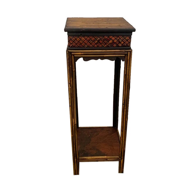 Pedestal in Bamboo in the style of Chinoserie, 1980s For Sale