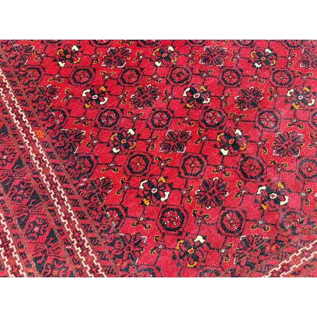 Fine Quality Vintage Afghan Basheri All-Over Lattice Rug - 5'3" X 3'1" For Sale - Image 4 of 8