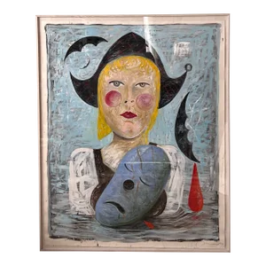 1984 "No Pieta" Original Large Oil Painting by Tl Solien