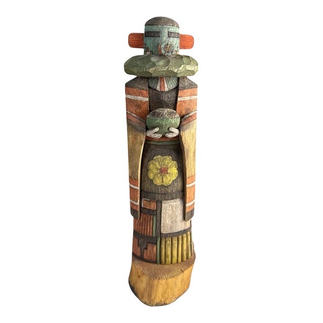 Vintage Hopi Corn Kachina Circa 1980s Signed For Sale