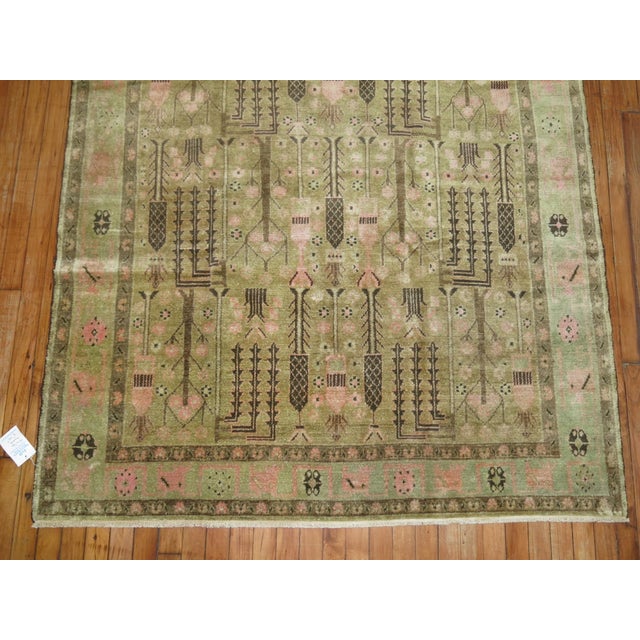 Mid 20th Century Vintage Tree of Life Feminine Malayer Rug - 4'11" x 8'7" For Sale - Image 5 of 8