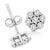 Haus of Brilliance .925 Sterling Silver 1/4 Cttw Lab Grown Brilliant Round Cut Diamond Floral Cluster Stud Earrings (G-H Color, VS2-SI1 Clarity) For Sale - Image 4 of 6
