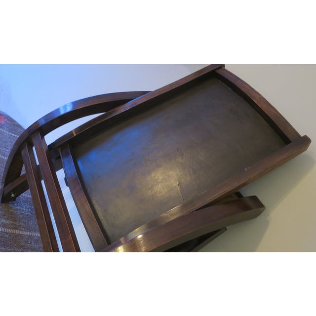 Tihuanaco Teak and Tooled Leather Folding Chair by Angel I. Pazmino for Muebles de Estilo, Ecuador, 1970s For Sale - Image 15 of 18