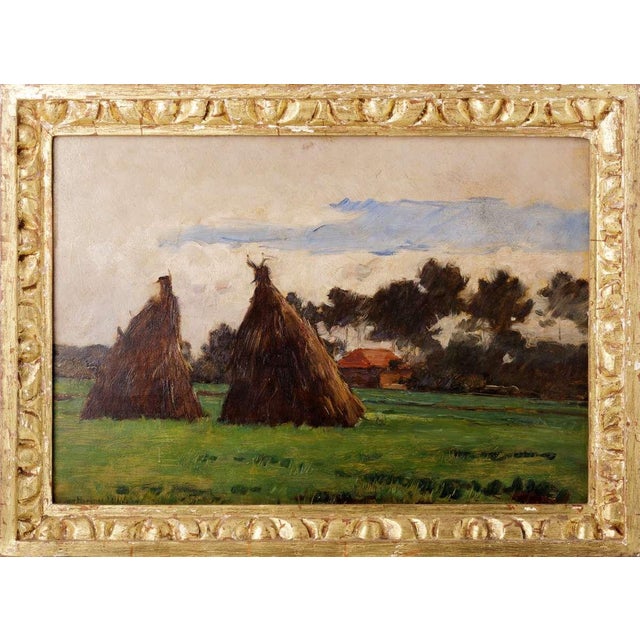 Marques de Oliveira, As Mêdas, Oil Painting on Wood For Sale - Image 8 of 8