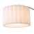 2000 - 2009 Mid-Century Modern Scalloped Wall Arc Lamp - Weathered Brass, White Linen, Diffuser For Sale - Image 5 of 7