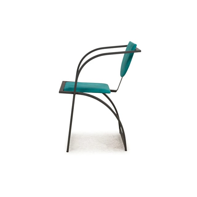 KFF Cosinus Fabric Chairs in Black & Blue, Set of 4 For Sale - Image 12 of 13