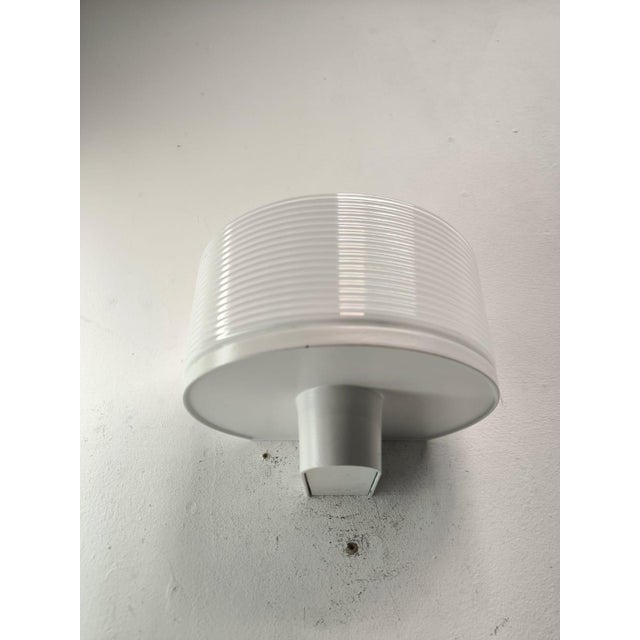 White Wall Light in Metal and Murano Glass from Leucos, 1980s For Sale - Image 9 of 9
