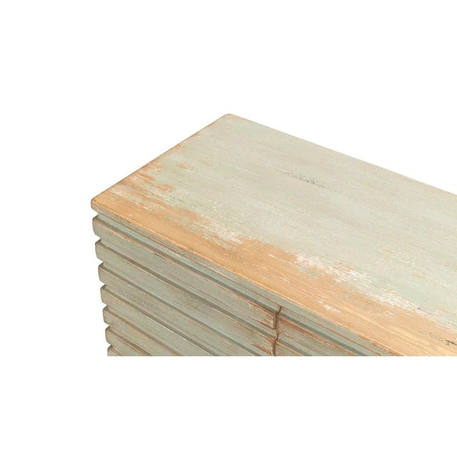 Modern Modern Ribbed Sideboard - Antiqued Sage For Sale - Image 3 of 9