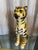 Midcentury hand painted ceramic tiger figurine.
