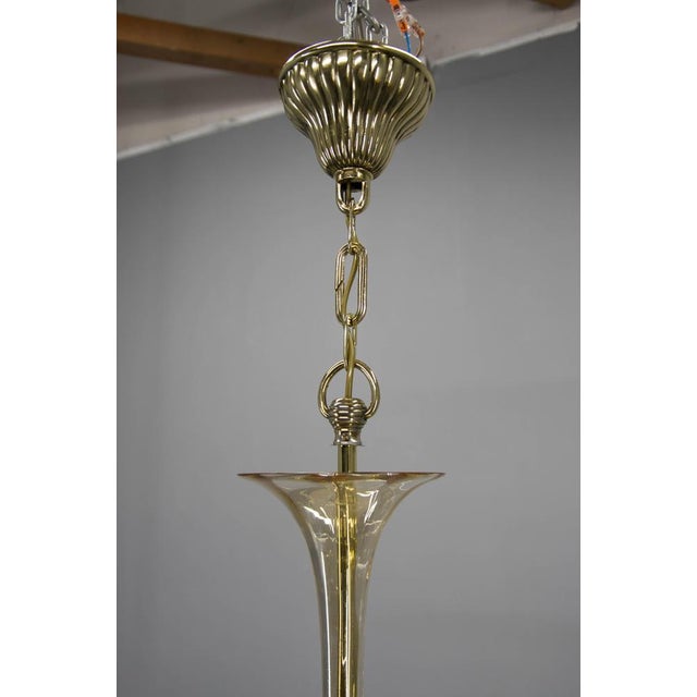 1930s Art Deco Glass Hanging Light by Kamenicky Senov, 1930s For Sale - Image 5 of 13