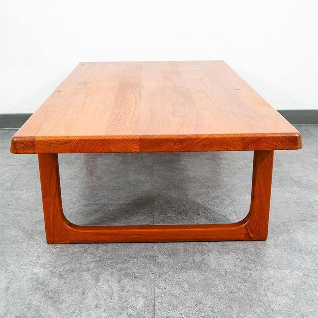 1960s Mid Century Danish Modern Coffee Table Rectangular Solid Teak Niels Bach Randers For Sale - Image 9 of 12
