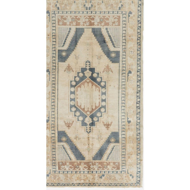 Tan Vintage Turkish Oushak Rug 4'3 X 7'6 For Sale - Image 8 of 8