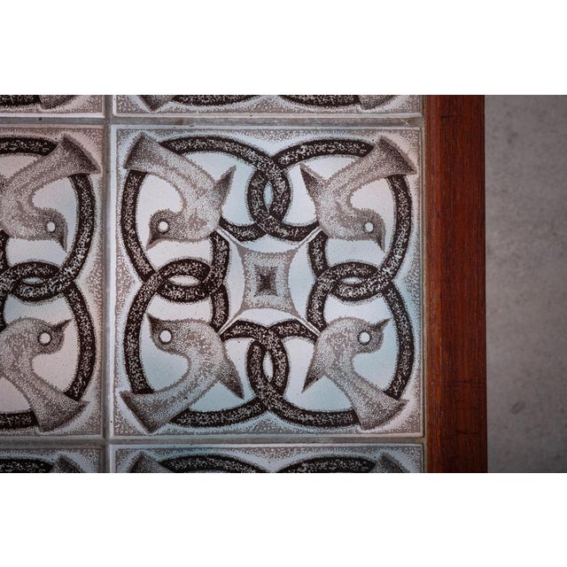 Wood Danish Teak Coffee or Side Table with Tile Top, 1960s For Sale - Image 7 of 9