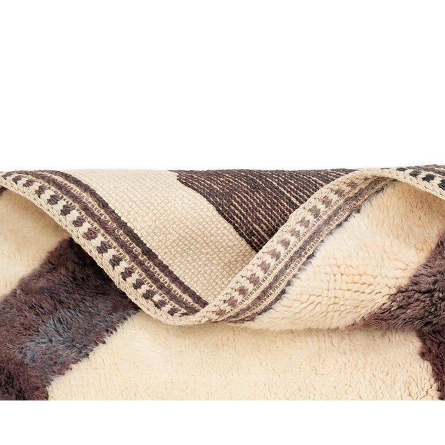 Textile Hand-Knotted Wool Rug by Azele Studio For Sale - Image 7 of 12