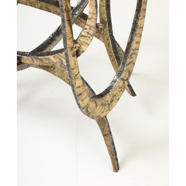 Silas Seandel Cut Steel and Bronze "Ortega" Dining Table For Sale - Image 10 of 18