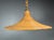 Mid-Century Modern Mid-Century Modern Italian Witch Hat Pencil Reed Rattan Bamboo and Brass Pendant Lamp, 1970s For Sale - Image 3 of 12