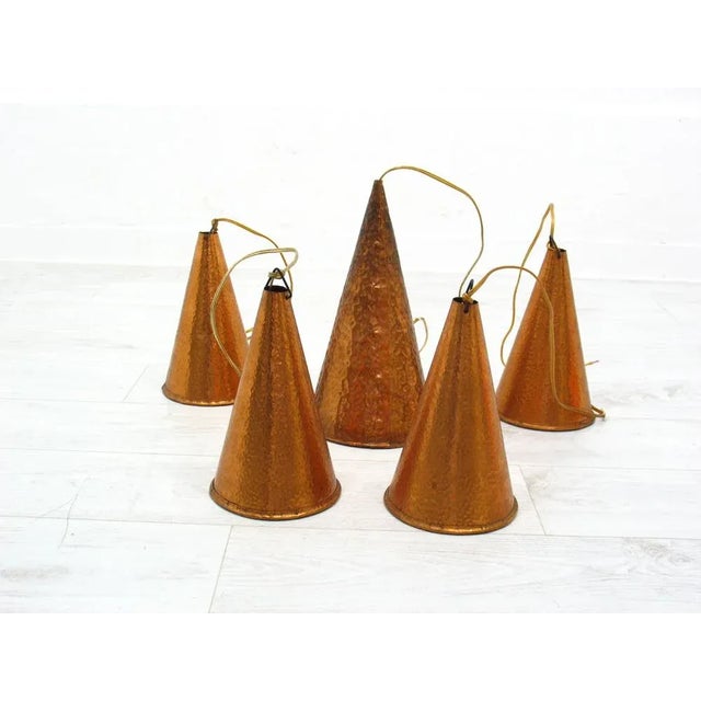 Cone Pendant Lights from ES Horn Aalestrup, 1970, Set of 5 For Sale - Image 11 of 13