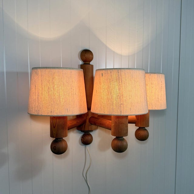 1960s Vintage Pinus Wall Lamp by Uno Kristiansson for Luxus, 1960s For Sale - Image 5 of 18