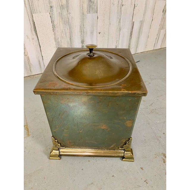 Metal Antique Brass Coal Bucket For Sale - Image 7 of 13