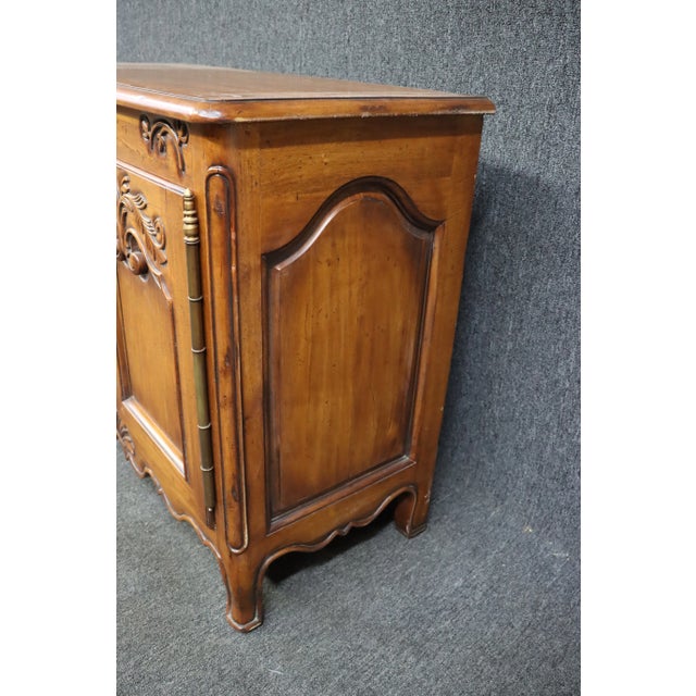 Louis XV Style Carved Cherry Commode For Sale - Image 9 of 11