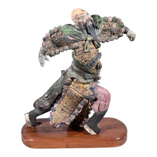 Chinese Imperial Warrior Sancai Glazed Figure For Sale
