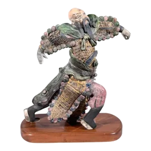 Chinese Imperial Warrior Sancai Glazed Figure