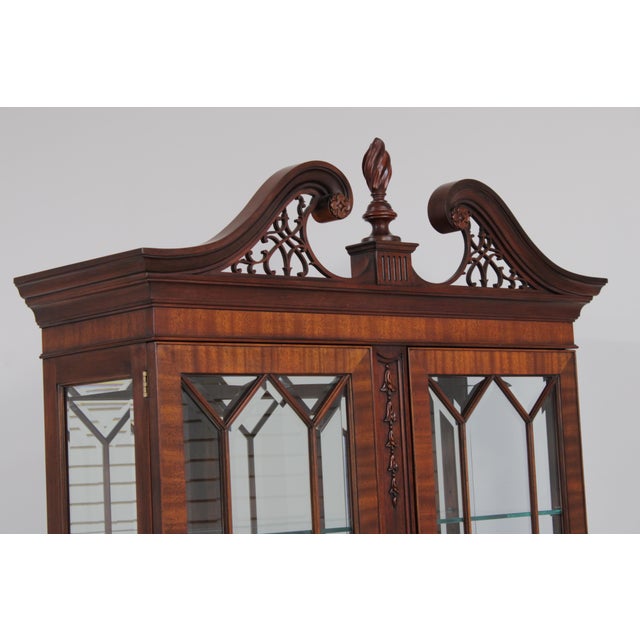 Henkel Harris Mahogany Chippendale Style Display Cabinet For Sale In Philadelphia - Image 6 of 13