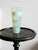 Magnificent large hand-blown opaline blue glass vase, featuring subtle internal rings formed during the glassmaking...