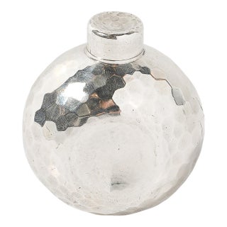 Aesthetic Movement Signed Whiting Sterling Silver Ball-Form Scent Flask For Sale