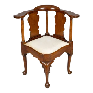 18th Century American Pennsylvania Walnut Corner Armchair