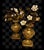 Antique Italian Gilded Wood Middle Urns With Metal Flowers- A Pair For Sale In West Palm - Image 6 of 7