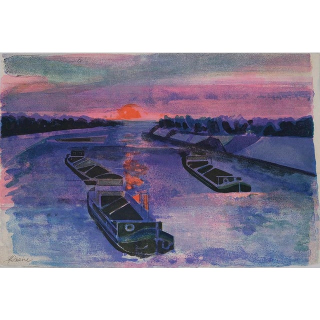 Camille Hilaire, Hommage à Monet, Impression Soleil Levant, Lithograph For Sale - Image 7 of 7