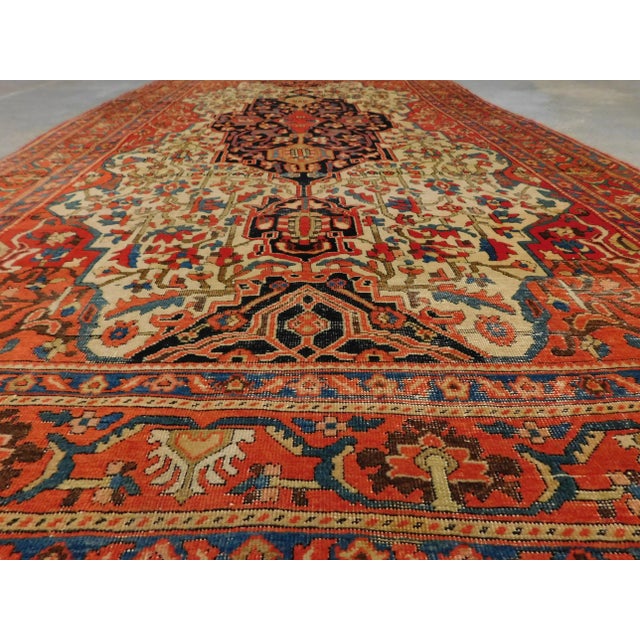 Tan 1920s Antique Persian Rug 4'x 6'8" For Sale - Image 8 of 13